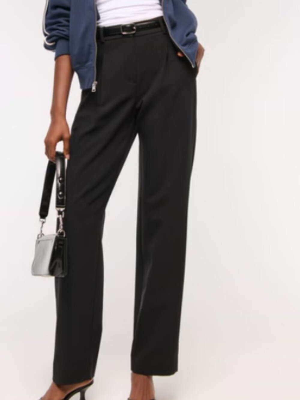 Abercrombie & Fitch Quinn Tailored Straight Pant — 31 Short — Black